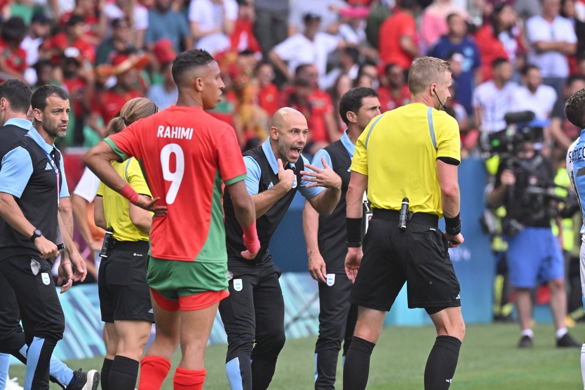 Javier Mascherano Argentine, Mens football, Argentina vs Morocco , Men s preliminary round during the Olympic Games, Olympische Spiele, Olympia, OS Paris 2024 JO 2024 : FOOTBALL - Argentine vs Maroc - ...