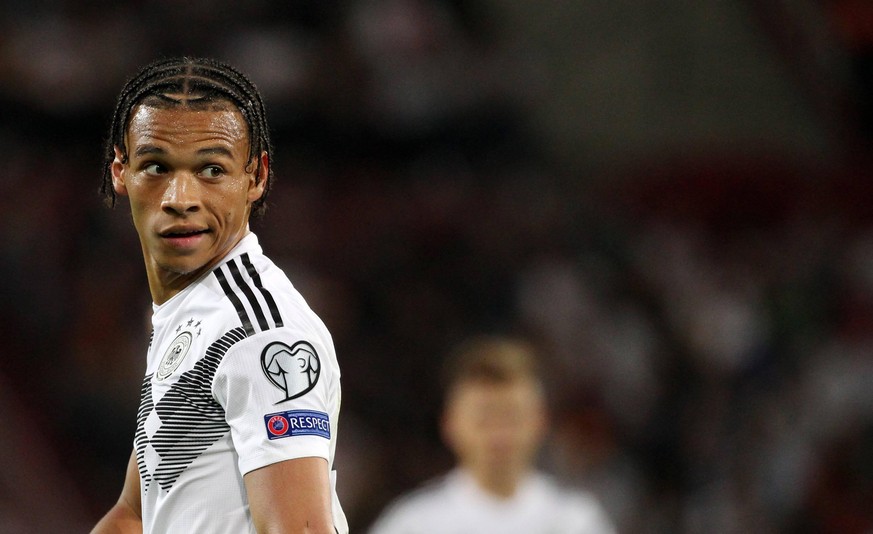 GER, L�nderspiel, Deutschland vs Estland 11.06.19, Mainz, Opel Arena, Fussball-EM Quali, L�nderspiel,Qualifikationsrunde zur Europameisterschaft Gruppe C, Deutschland vs Estland im Bild Leroy Sane (De ...