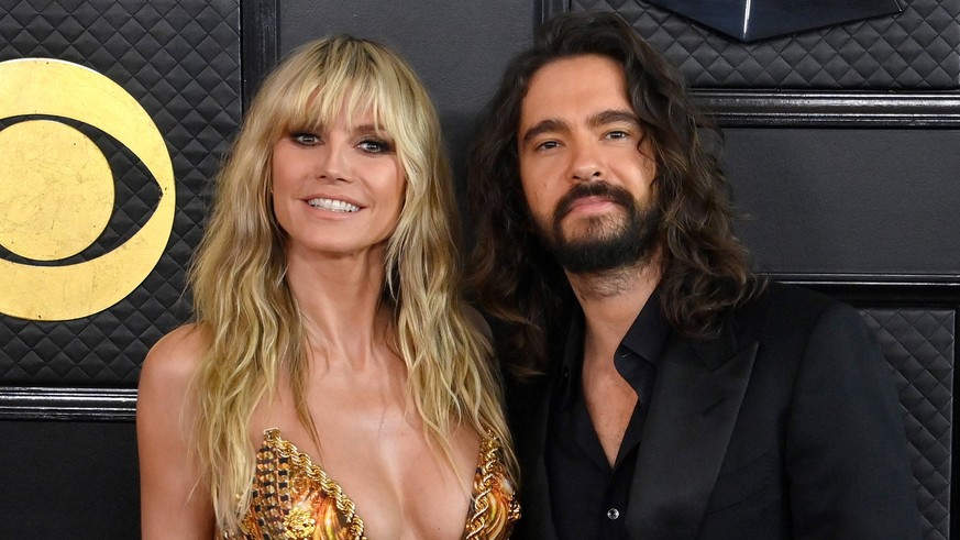 Heidi Klum and Tom Kaulitz attend the 65th annual Grammy Awards at the Crypto.com Arena in Los Angeles on Sunday, February 5, 2023. PUBLICATIONxINxGERxSUIxAUTxHUNxONLY LAP2023020537 JIMxRUYMEN