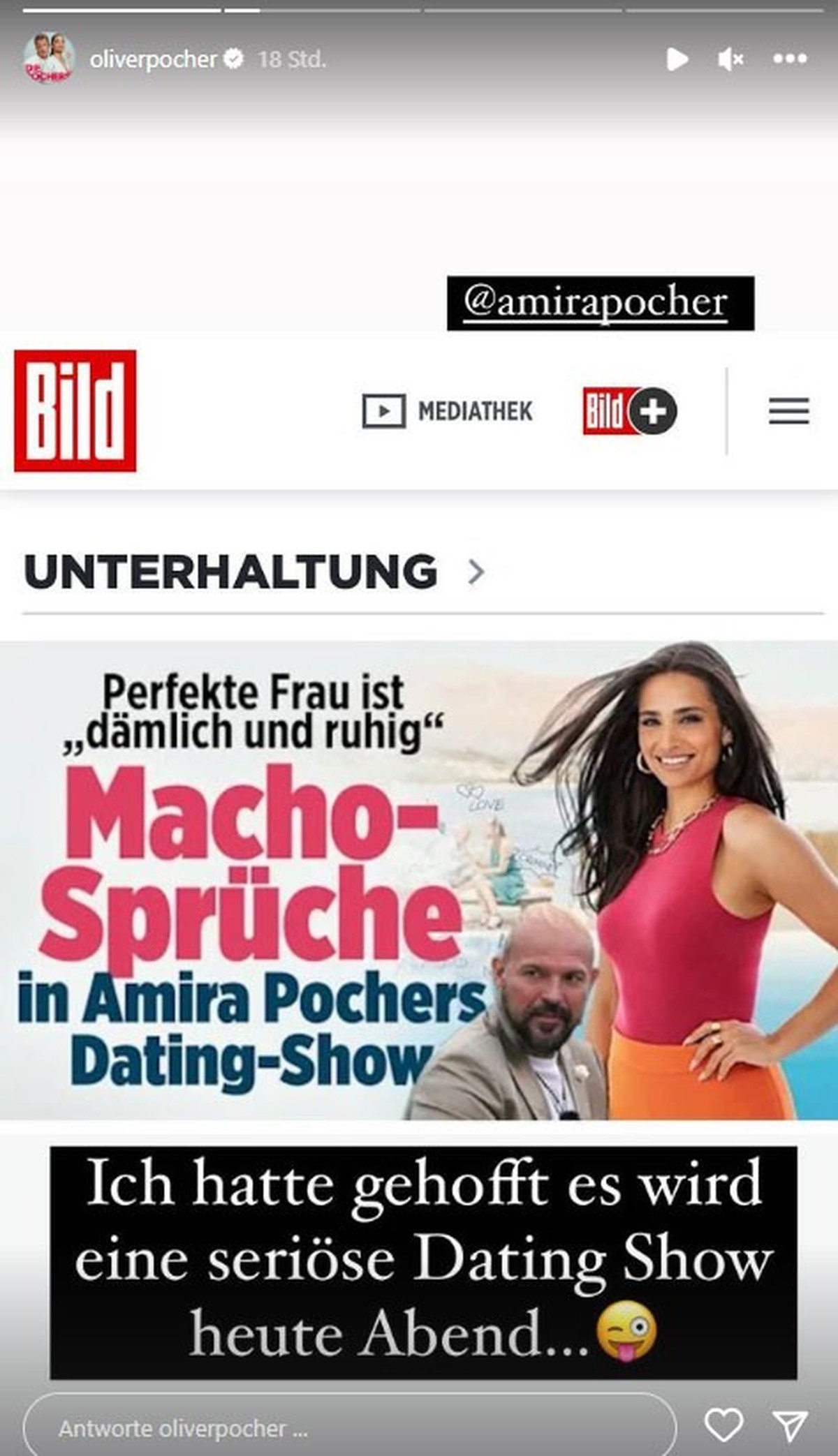 Oliver Pocher setzt ein deutliches Statement ab.
