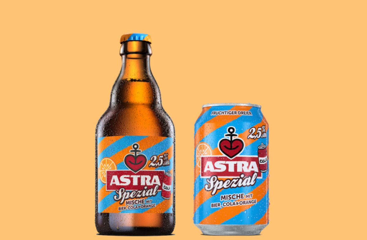 "Fruchtiger Dreier" im Astra Sinne: Bier, Cola und Orange kommen da zusammen.