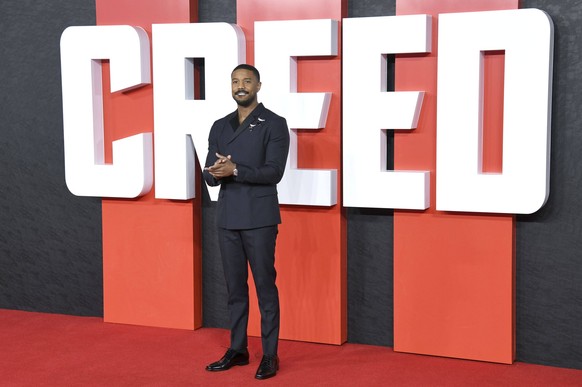 Michael B. Jordan bei der Premiere des Kinofilms Creed III: Rocky s Legacy im Cineworld Leicester Square. London, 15.02.2023 *** Michael B Jordan at the premiere of the motion picture Creed III Rocky  ...