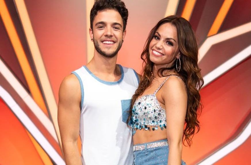 COLOGNE, GERMANY - FEBRUARY 28: Luca Haenni and Christina Luft are seen on stage during the 1st show of the 13th season of the television competition &quot;Let&#039;s Dance&quot; on February 28, 2020  ...