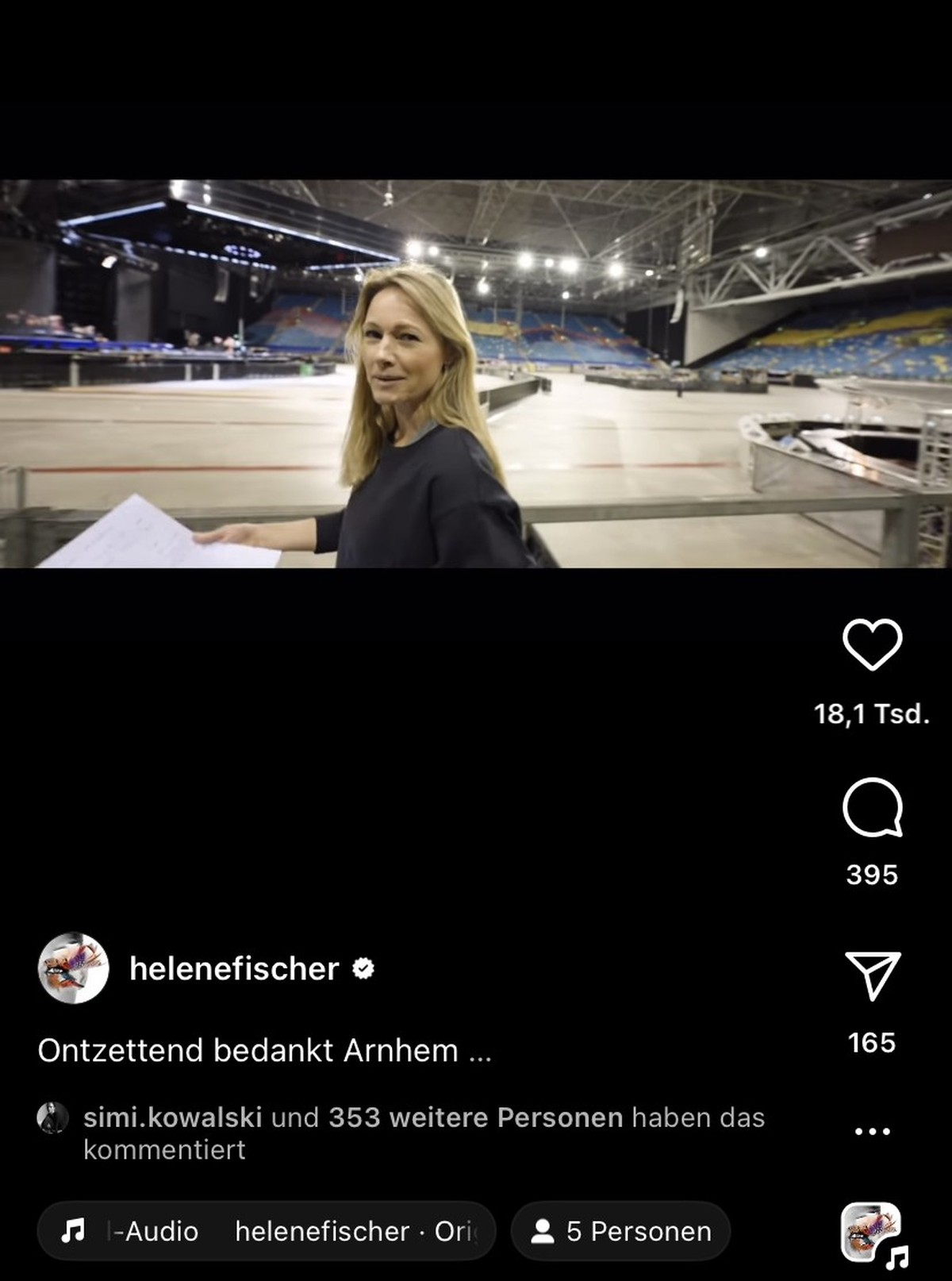 In dem Reel ist Helene Fischer ohne Make-up zu sehen.