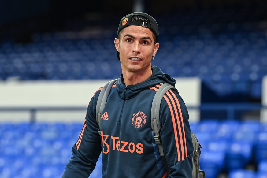 October 9, 2022, Liverpool, Merseyside, United Kingdom: Cristiano Ronaldo 7 of Manchester United, ManU arrives at Goodison Park before the Premier League match Everton vs Manchester United at Goodison ...