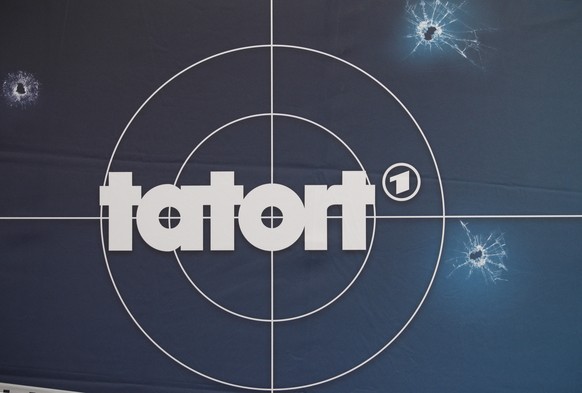 FREIBURG IM BREISGAU, GERMANY - SEPTEMBER 24: The logo of the ARD criminal tv programme TATORT is pictured during the photocall on set of the TV series &quot;Tatort - Fuenf Minuten Himmel&quot; on Sep ...