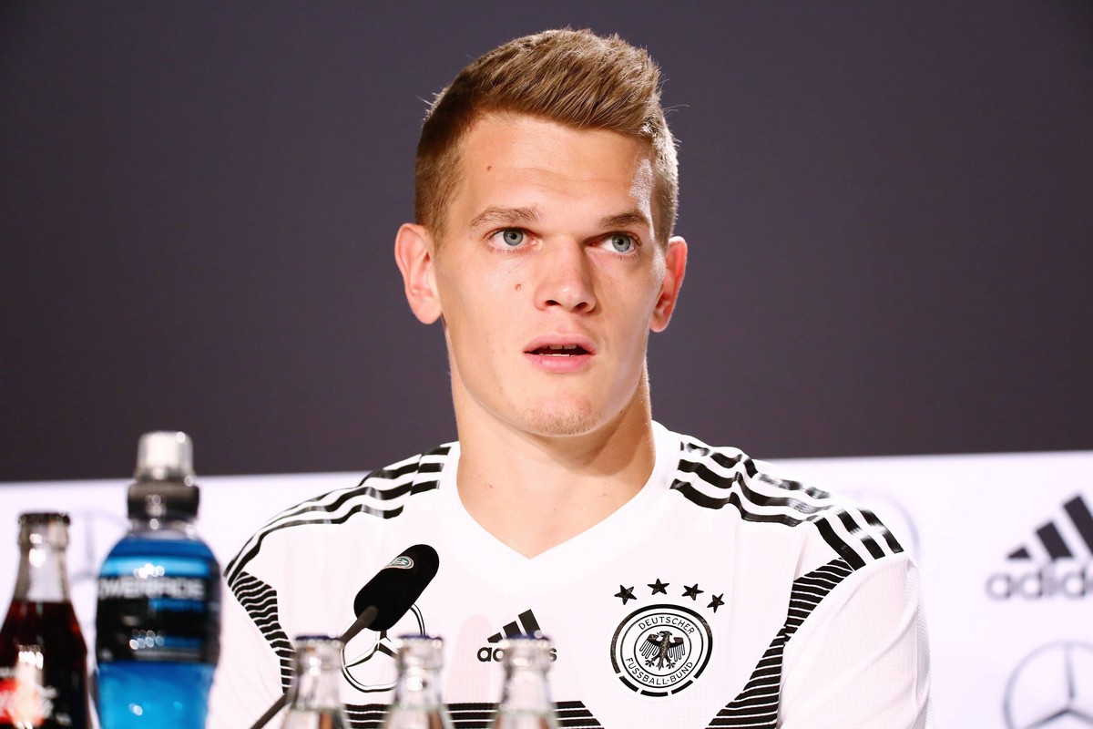 Matthias Ginter bei der Pressekonferenz der Deutschen Fussball Nationalmannschaft in Sinsheim vor dem Laenderspiel gegen Peru am 08.09.2018, DFB regulations prohibit any use of photographs as image se ...