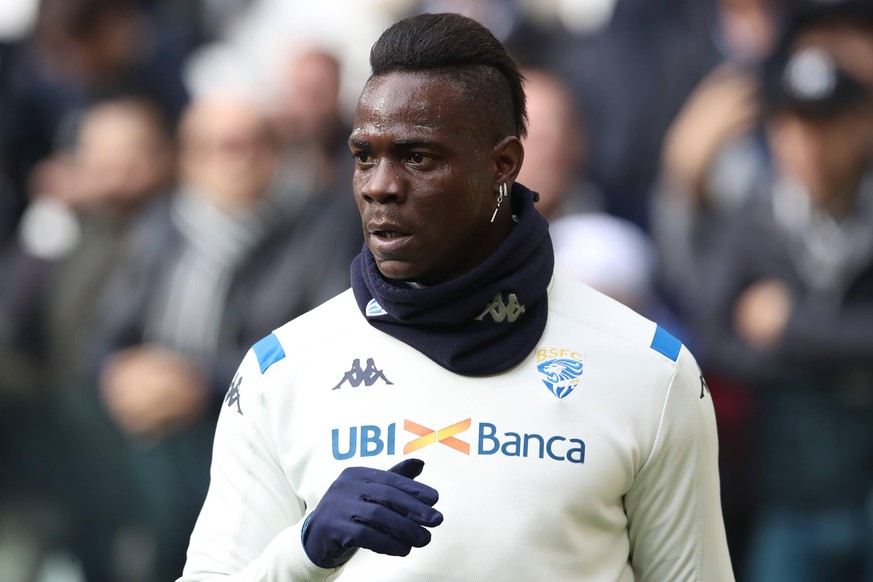 Mario Balotelli of Brescia during the Serie A match at Allianz Stadium, Turin. Picture date: 16th February 2020. Picture credit should read: Jonathan Moscrop/Sportimage PUBLICATIONxNOTxINxUK SPI-0489- ...