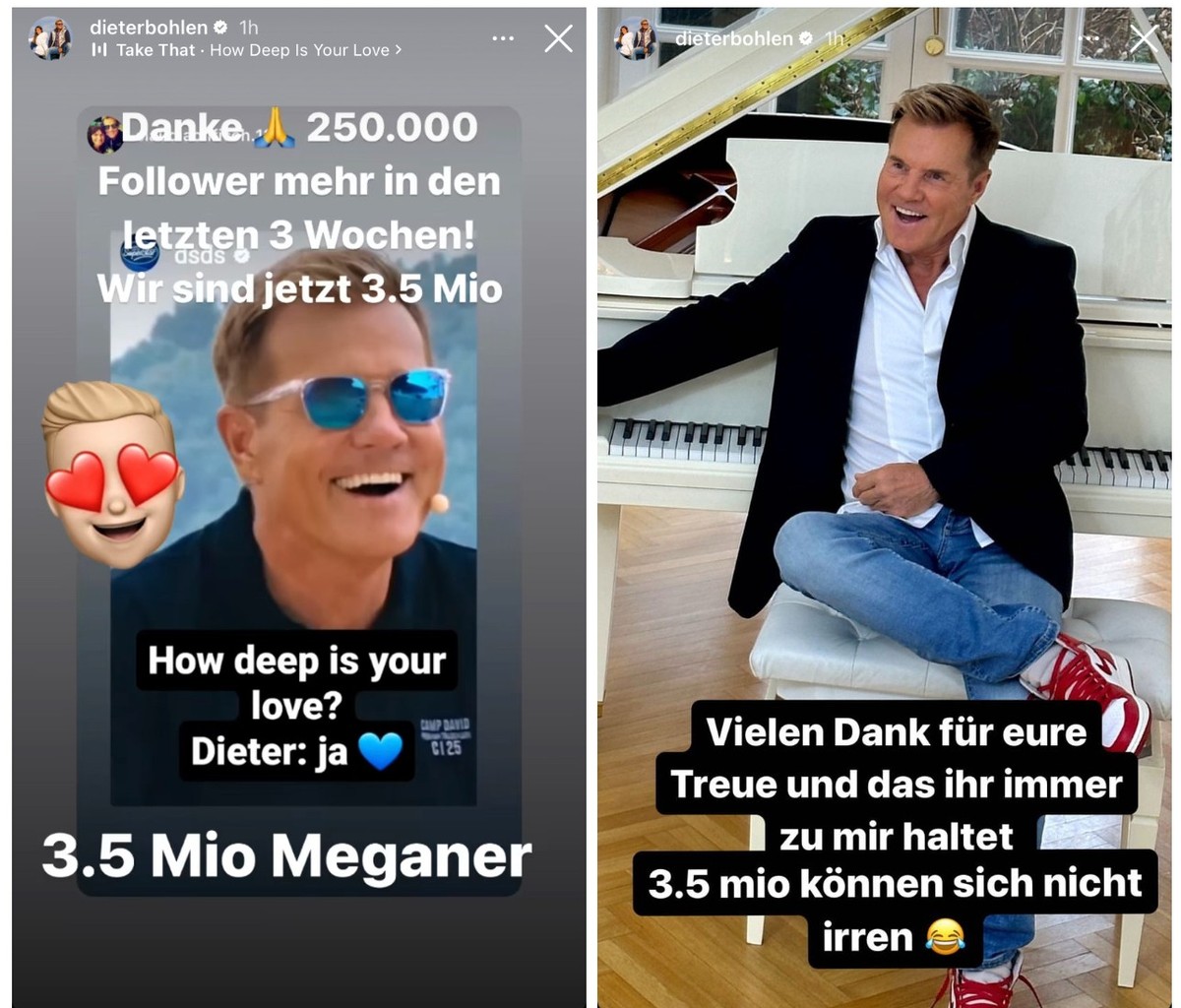 Dieter Bohlen freut sich über seine große Fangemeinde.