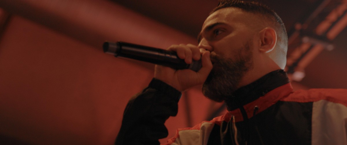 Bushido bei einem Konzert in der Berliner Columbiahalle.
