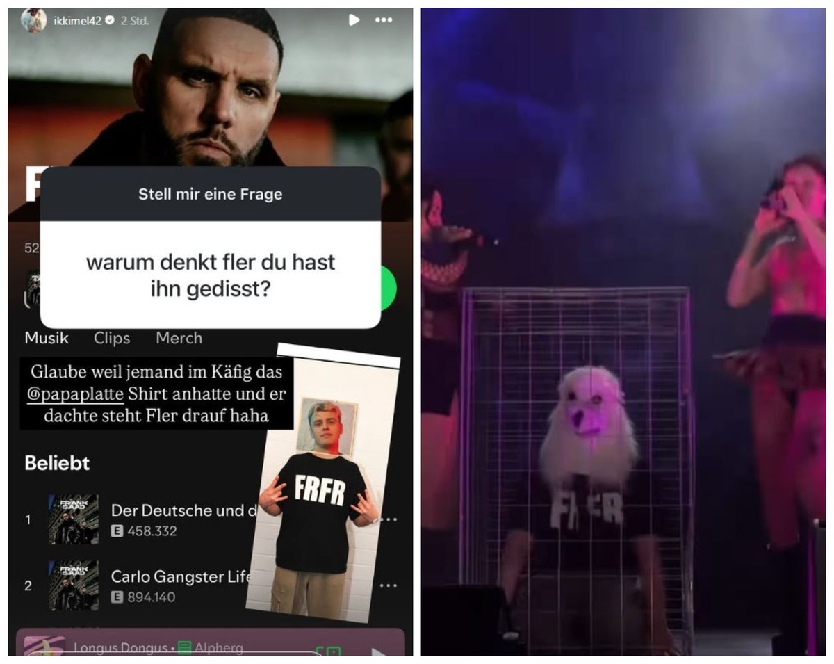 Ikkimel beantwortet die Frage und spricht über einen Ausschnitt aus ihrer Show, den auch Fler teilt.