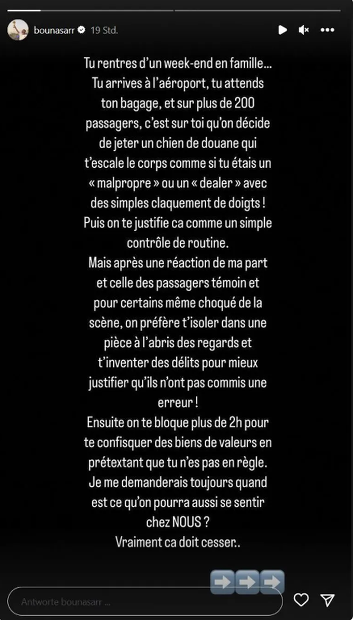 Bouna Sarr teilt seinen Ärger auf Instagram.