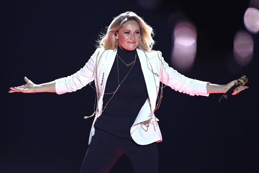 Helene Fischer in der ZDF-Unterhaltungsshow Wetten, dass.. live aus der Messehalle. N