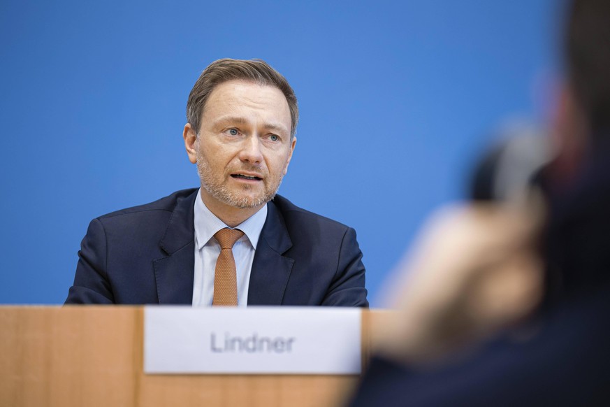 Christian Lindner, FDP Parteivorsitzender, aufgenommen in der Bundespressekonferenz.