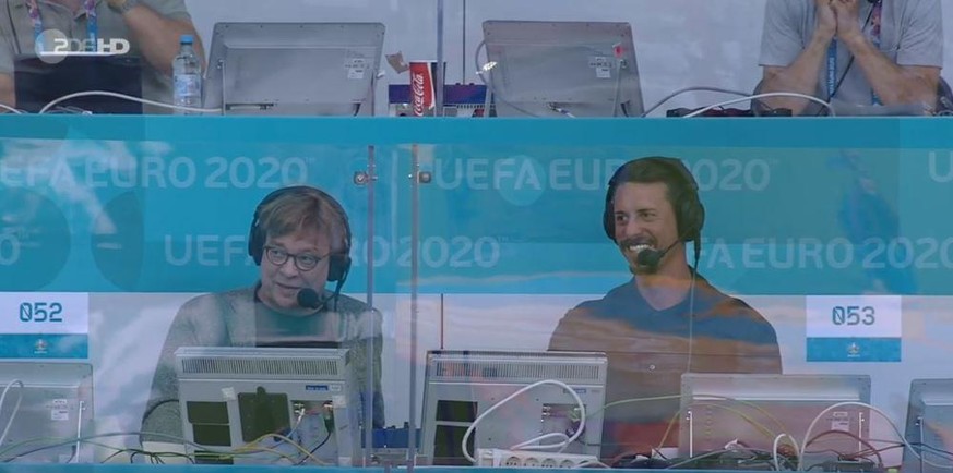 Kommentator Béla Réthy (l.) und Experte Sandro Wagner