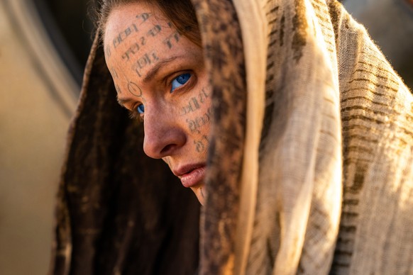 This image released by Warner Bros. Pictures shows Rebecca Ferguson in a scene from &quot;Dune: Part Two.&quot; (Niko Tavernise/Warner Bros. Pictures via AP)