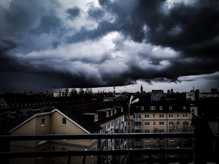 Thunder clouds appearing over munich