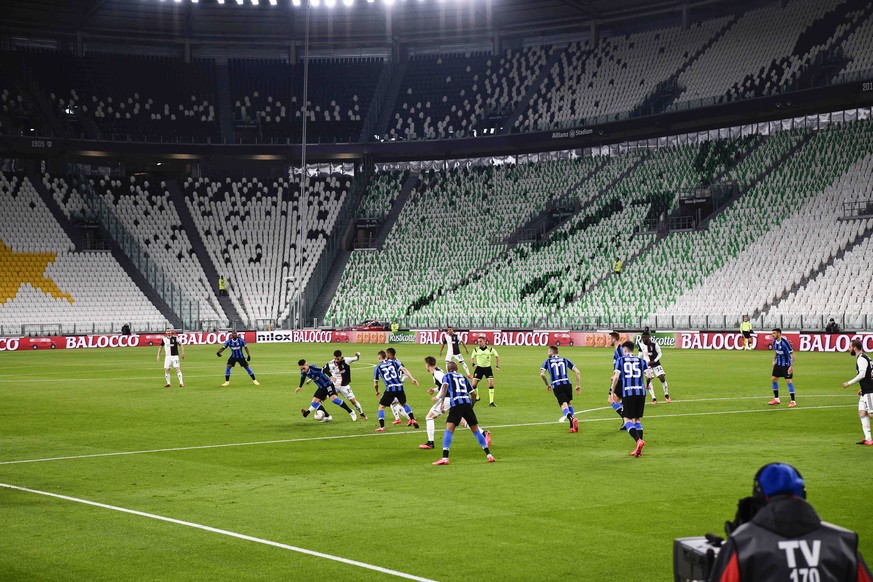 Geisterspiel in der Serie A: Juventus gegen Inter Mailand fand vor leeren Rängen statt.
