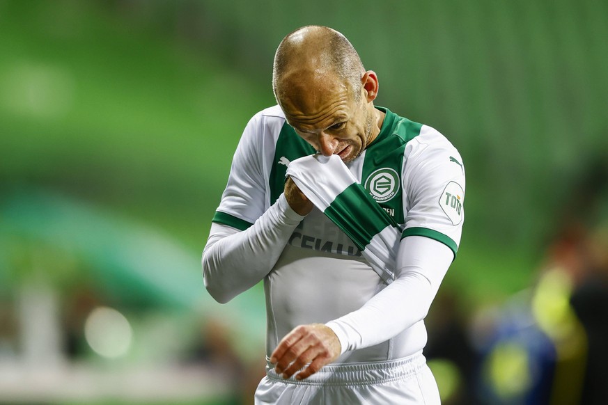 GRONINGEN - Arjen Robben of FC Groningen after the Dutch Eredivisie match between FC Groningen and FC Utrecht in the Hitachi Capital Mobility stadium on October 18, 2020 in Groningen, The Netherlands. ...