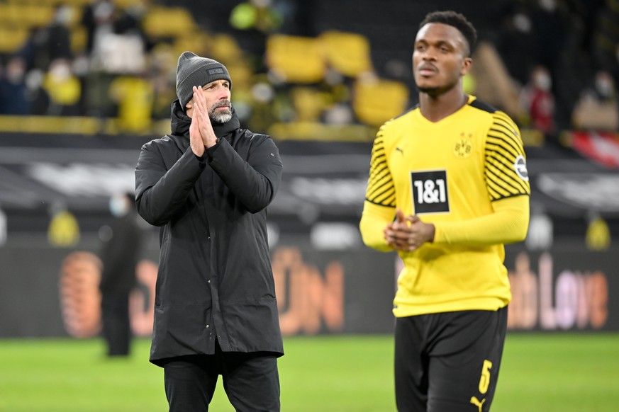 Dortmund, Signal Iduna Park, 06.02.22, GER, Herren, 1.Bundesliga, Saison 2021-2022, Borussia Dortmund - Bayer 04 Leverkusen Bild: Trainer Marco Rose (Dortmund) Nur fuer journalistische Zwecke! Only fo ...