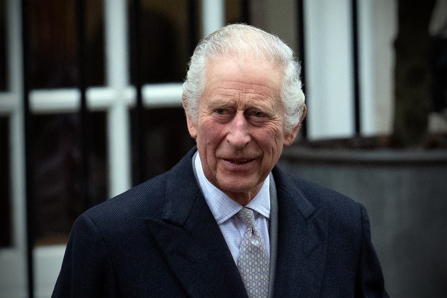 LONDON, ENGLAND - JANUARY 29: King Charles III departs after receiving treatment for an enlarged prostate at The London Clinic on January 29, 2024 in London, England. The King has been receiving treat ...