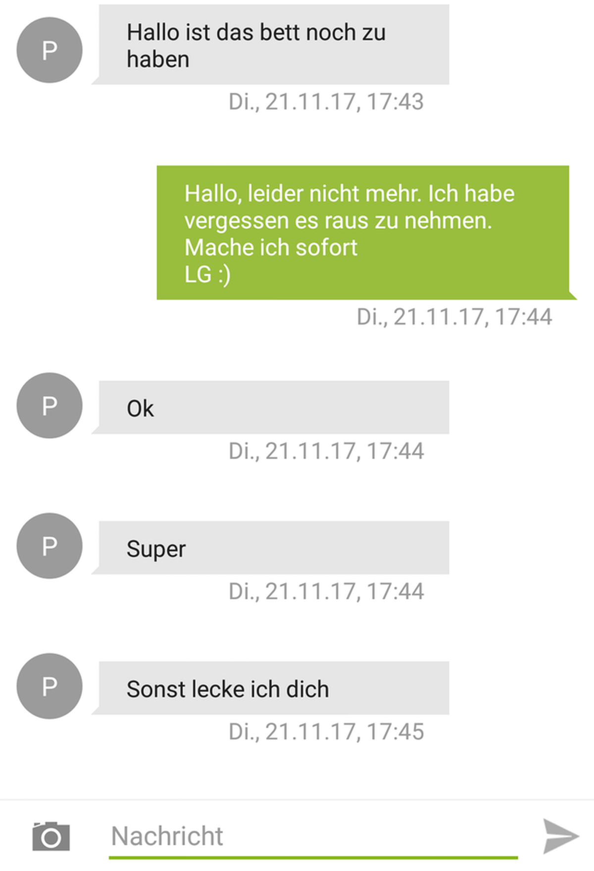 Übersicht: Sportliche Drohung &quot;Sonst lecke ich dich&quot;