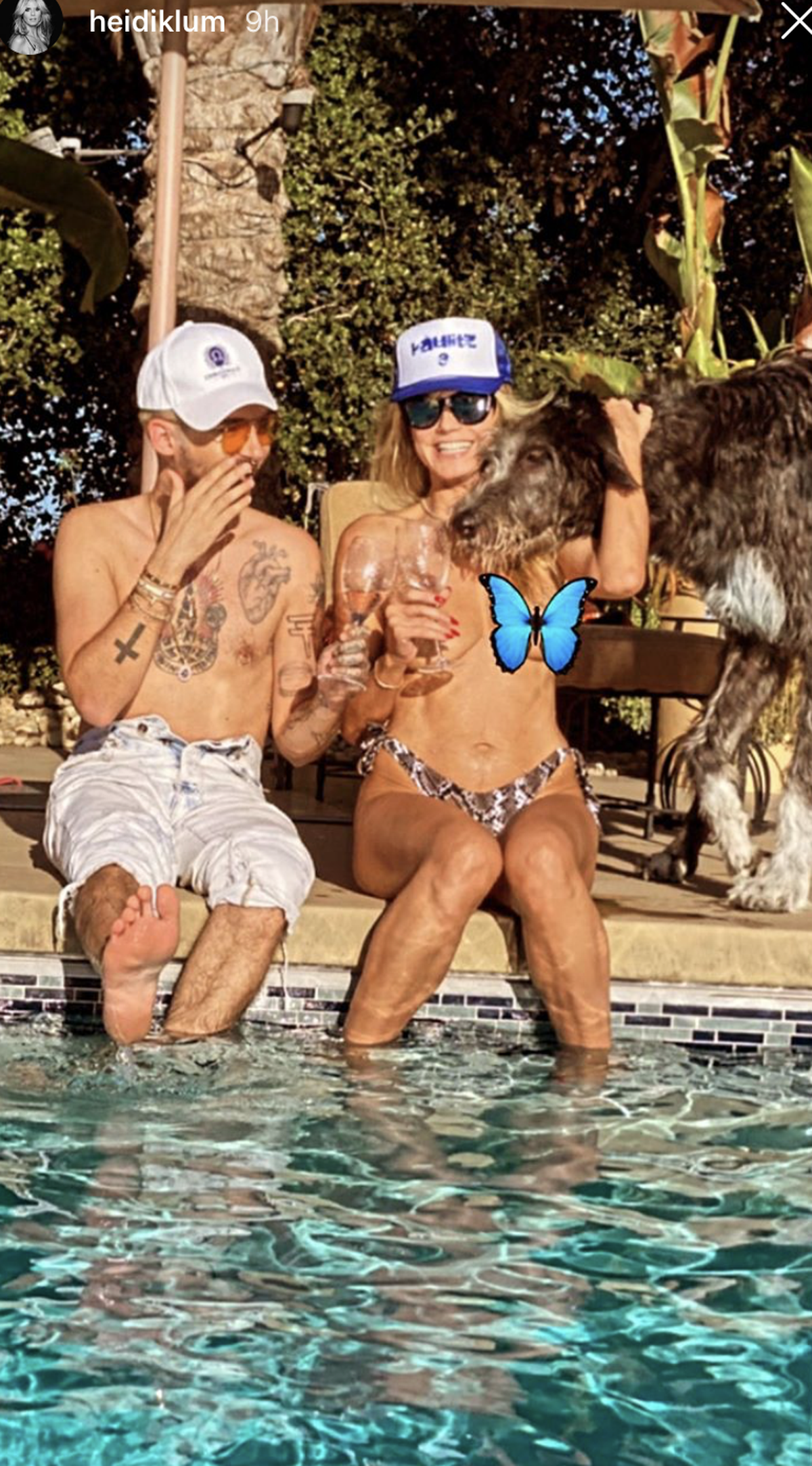 Bill Kaulitz und Heidi Klum: Die beiden genießen das gute Wetter.
