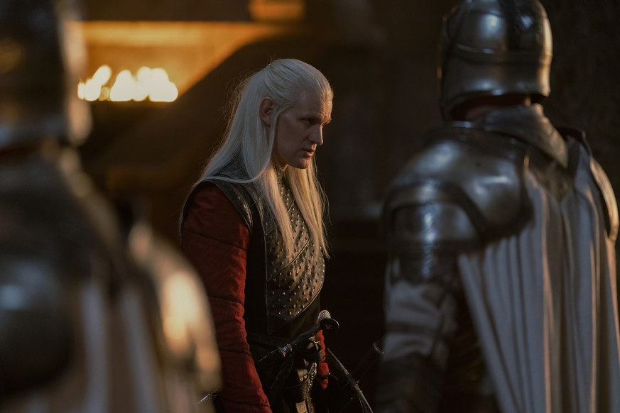 This image released by HBO Max shows Matt Smith as Prince Daemon Targaryen in a scene from &quot;House of the Dragon,&quot; a prequel to &quot;Game of Thrones,&quot; premiering on Sunday. (HBO Max via ...