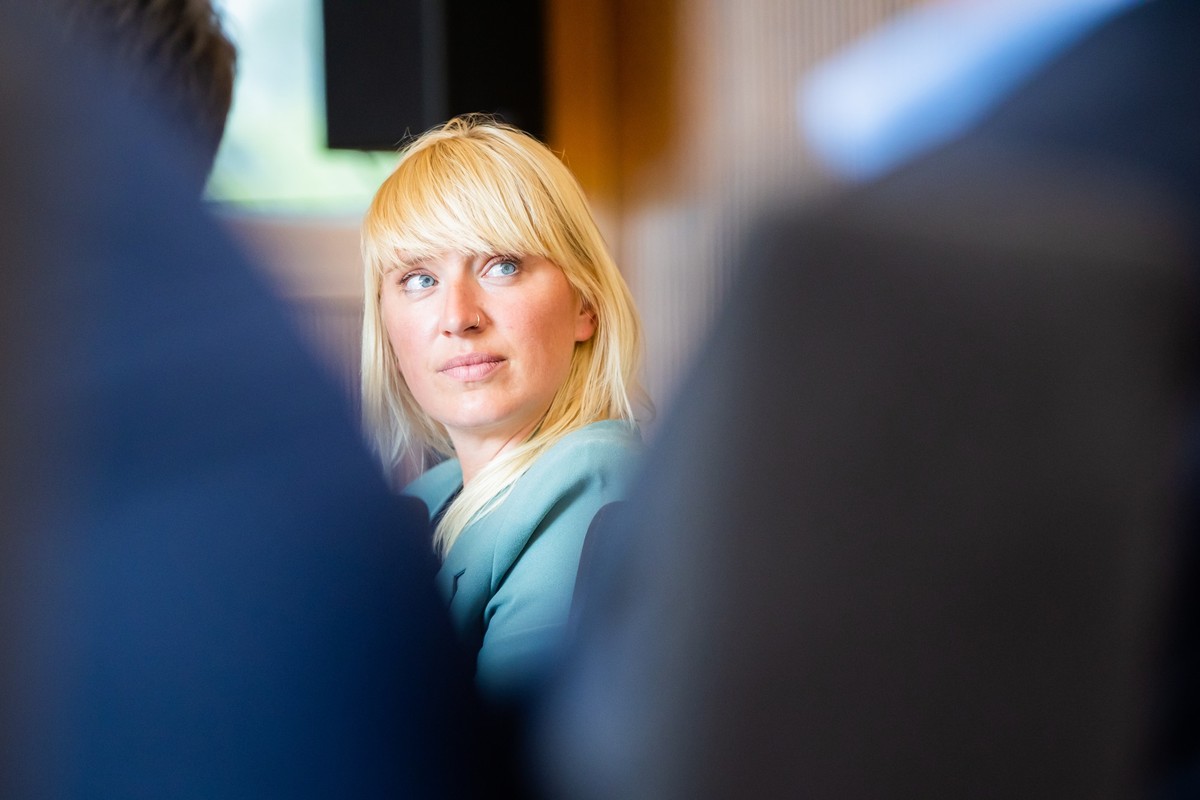 ARCHIV - 14.06.2022, Berlin: Luise Amtsberg (Bündnis 90/Die Grünen), Menschenrechtsbeauftragte der Bundesregierung, nimmt an der Konferenz «Bedeutung der Menschenrechte für den Sport in Deutschland» i ...