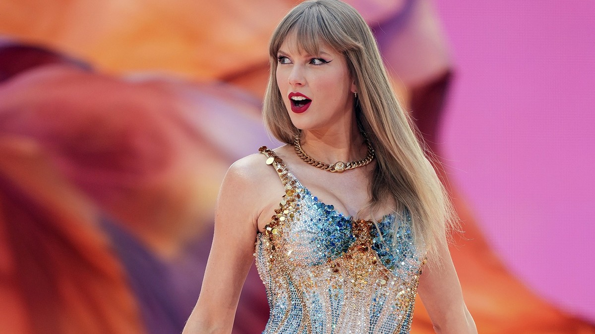 FILE - Taylor Swift performs at Wembley Stadium as part of her Eras Tour June 21, 2024, in London. (Photo by Scott A Garfitt/Invision/AP, File)