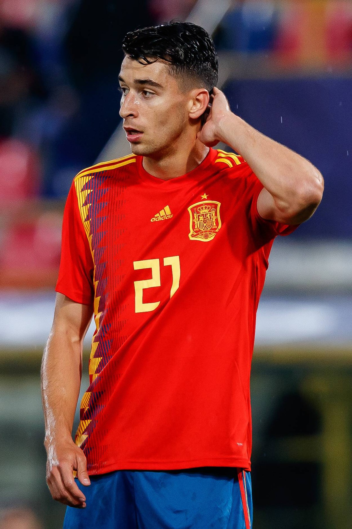 Bologna, Italien, 22.06.2019, UEFA U-21 Europameisterschaft Italien 2019, Gruppenphase, Gruppe A, Spanien - Polen, Marc Roca (ESP) schaut ( Defodi-01048-183561 *** Bologna, Italy, 22 06 2019, UEFA U 2 ...