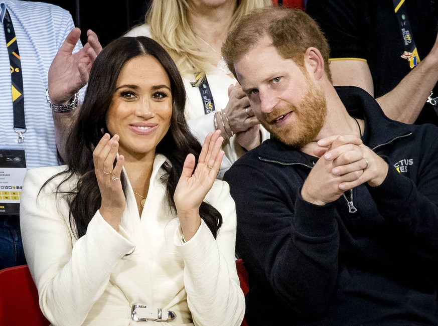THE HAGUE - The Duke and Duchess of Sussex, Prince Harry and his wife Meghan Markle, visit the sitting volleyball section of the fifth edition of the Invictus Games, an international sporting event fo ...
