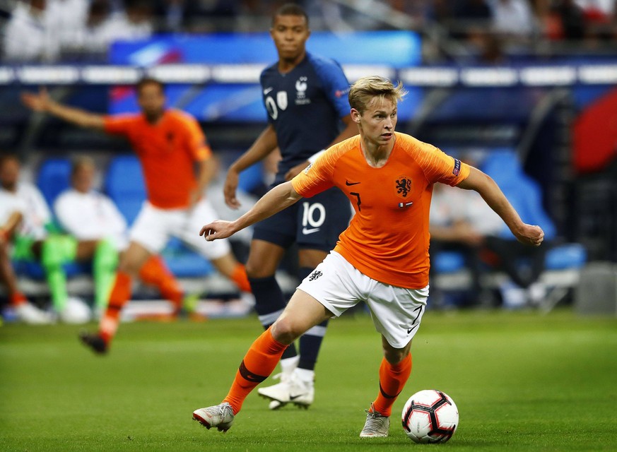 frenkie de Jong of the Netherlands during the UEFA Nations League A group 1 qualifying match between France and The Netherlands on September 09, 2018 at Stade de France in Saint Denis, France UEFA Nat ...