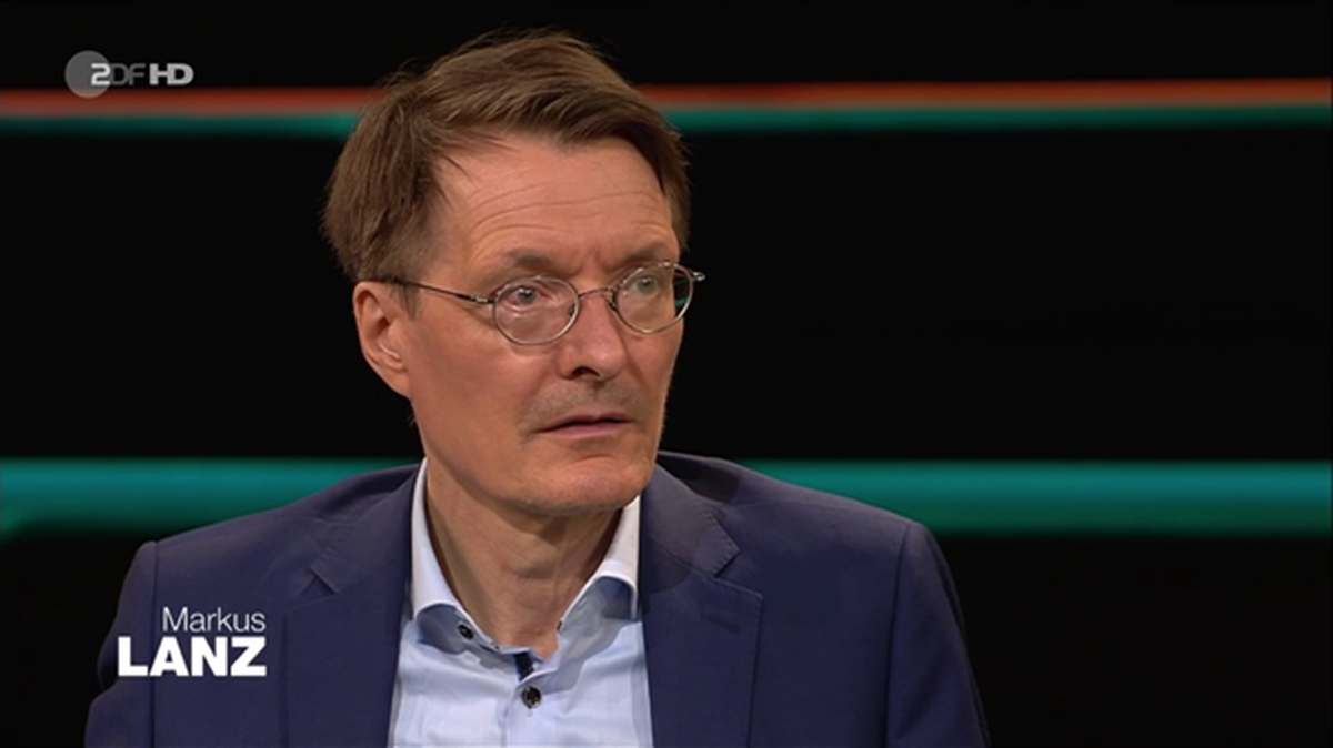 Karl Lauterbach widerspricht Stefan Aust deutlich.