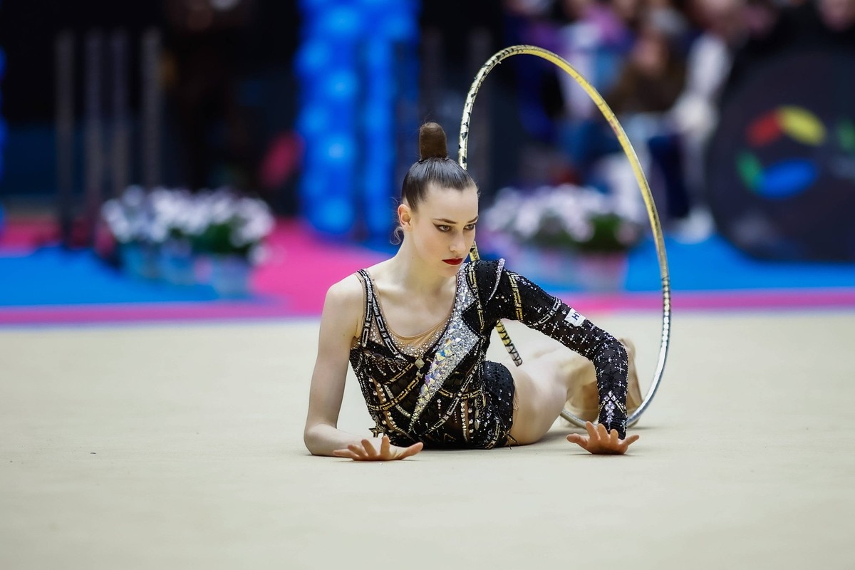 Grand Prix Marbella 2024 09.03.2024 Darja Varfolomeev GER at All-Around competition Grand Prix Marbella 2024 at 09.03.2024 in the Palacio de los Deportes Elena Benitez in Marbella/Spain. Photo: Ulrich ...