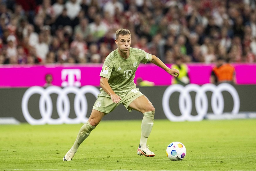 6 Joshua Kimmich, FCB, FC Bayern Muenchen gegen Bayer 04 Leverkusen, Fussball Bundesliga, Allianz Arena, Muenchen. 15.09.2023 Â *** 6 Joshua Kimmich, FCB, FC Bayern Muenchen vs Bayer 04 Leverkusen, Bu ...