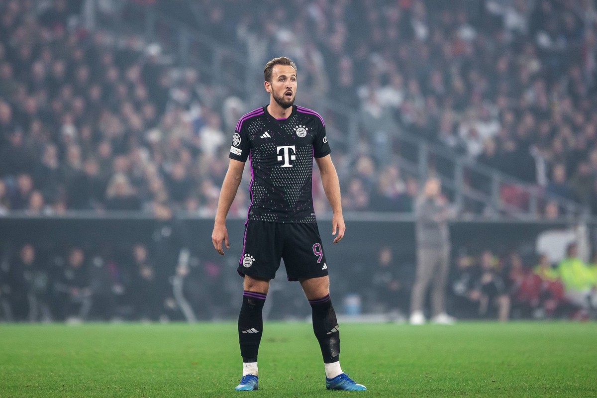 FC Copenhagen v Bayern Munich, UEFA Champions League football, Copenhagen, Denmark Copenhagen, Denmark. 03rd, October 2023. Harry Kane 9 of Bayern Munich seen during the UEFA Champions League match be ...