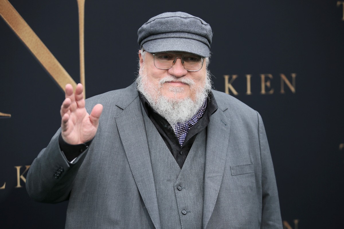 Novelist George R. R. Martin poses at the premiere of the film "Tolkien" in Los Angeles, California, U.S., May 8 2019. REUTERS/Danny Moloshok