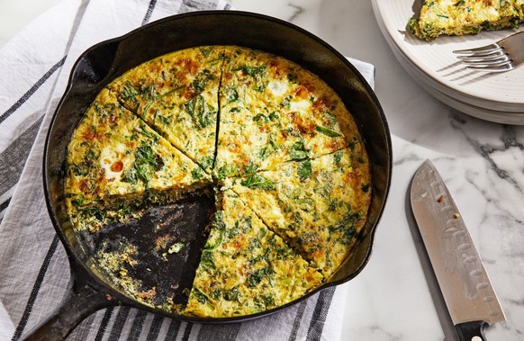 DENVER, CO - MARCH 31: Nourish: Green Frittata photographed for Voraciously in Denver, Colorado on March 31, 2021. (Tom McCorkle for The Washington Post via Getty Images; food styling by Gina Nistico  ...