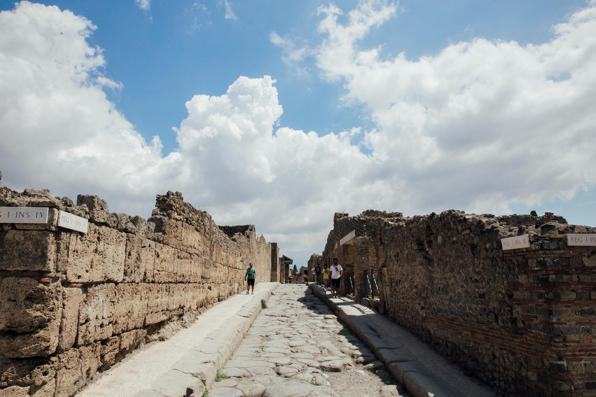 Eines der beliebtesten Ausflugsziele in Italien: Pompeji, nicht weit von Rom.