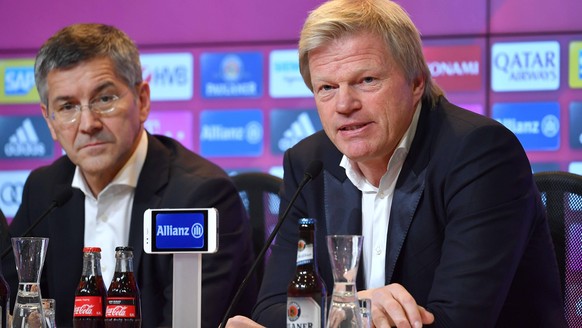 Bayern-Präsident Herbert Hainer (l.) und Vorstand Oliver Kahn