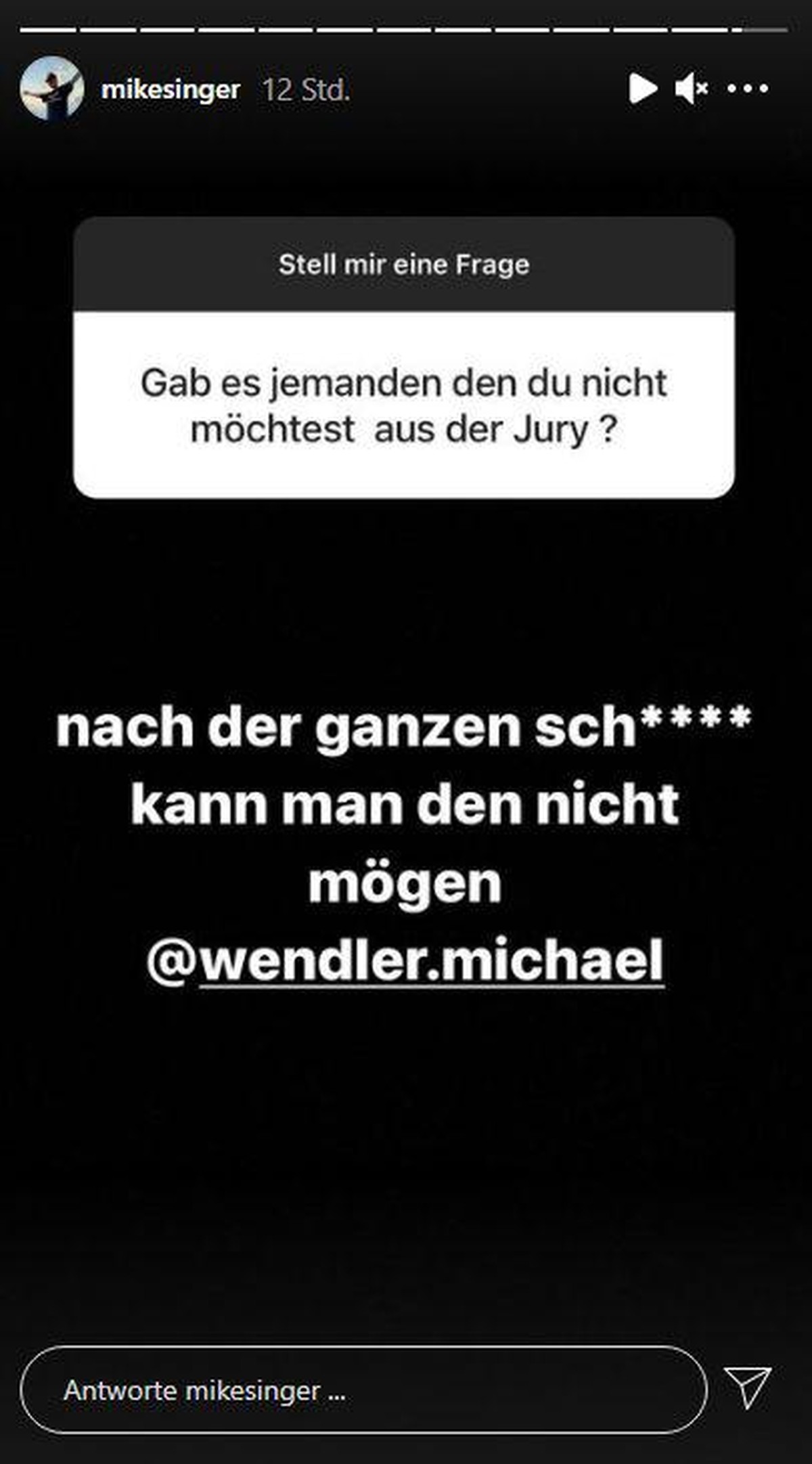 Mike Singer bezieht auf Instagram Stellung gegen Michael Wendler.