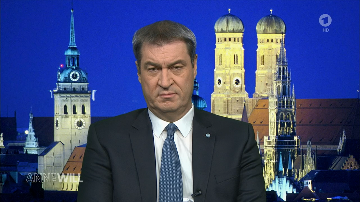 Bayerns Ministerpräsident Markus Söder ist aus München zugeschaltet.