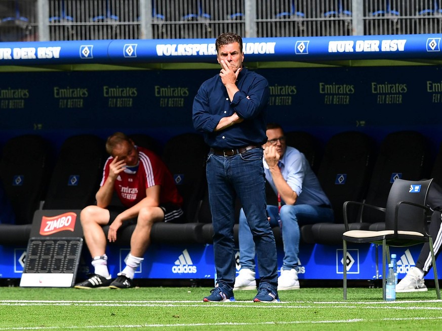 Hamburger SV - SV Sandhausen Fußball, 2. Bundesliga 2019/20, Hamburger SV - SV Sandhausen: Hecking Dieter Trainer HSV Photo: KBS-Picture/Pool via xim.gs DFL regulations prohibit any use of photographs ...