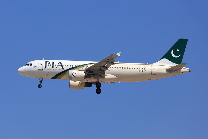 PIA Pakistan International Airbus A320 Flugzeug Dubai, Vereinigte Arabische Emirate - 7. M