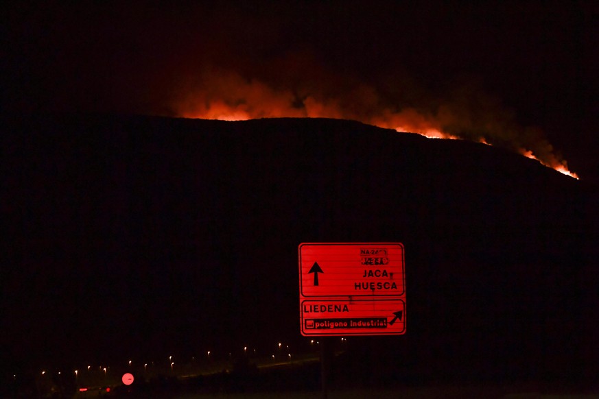 In Liedena, etwa 40 Kilometer von Pamplona entfernt, ist ein Waldbrand ausgebrochen. 