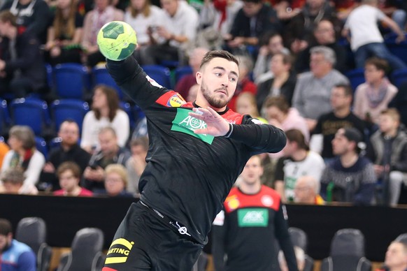 Deutschland vs Argentinien, Handball, Laenderspiel, 06.01.19 Aufwaermen Deutschland, Jannik Kohlbacher (Deutschland, 48) *** Germany vs Argentina Handball international 06 01 19 Warm up Germany Jannik ...