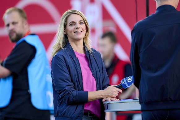 07.07.2023 - Fussball Frauenfussball - Freundschaftsspiel : Deutschland gg Sambia - Sportfoto Zink / PeKo - xpexkox - Nia Künzer Expertin TV, BR *** 07 07 2023 football womens soccer friendly Germany  ...