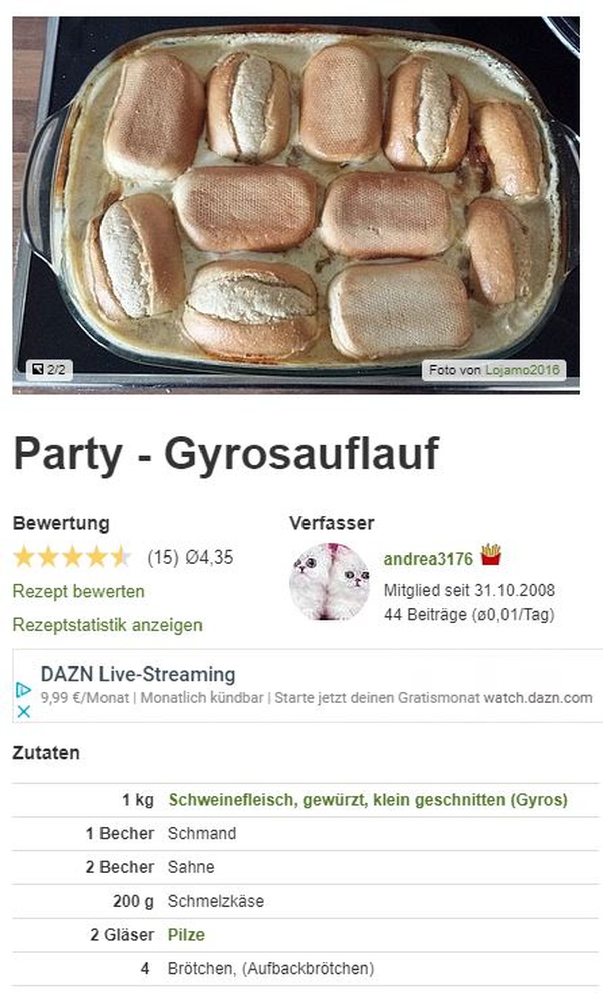 Screenshot Chefkoch.de Worst of Chefkoch