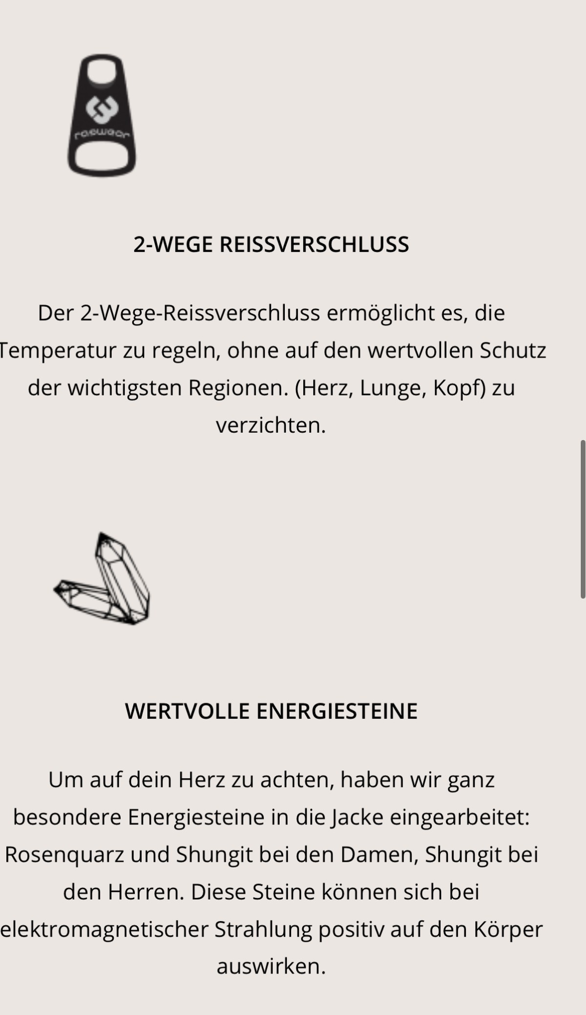 Ragwear wirbt mit "wertvollen" Energiesteinen